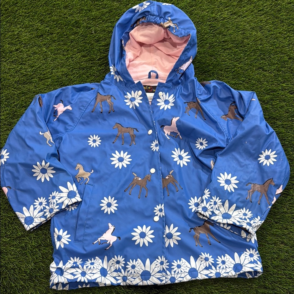 Foxfire For Kids Blue Pony Raincoat/Jacket